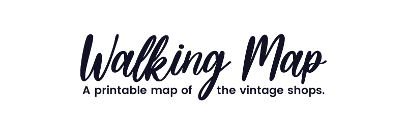 Walking map of the vintage markets and antique stores in Abbeville, SC